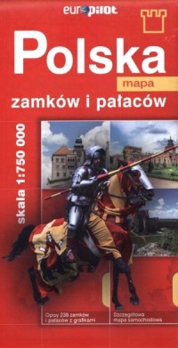 Polska mapa zamków i pałaców (skala - okładka książki