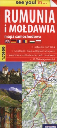 Rumunia i Mołdawia mapa samochodowa - okładka książki