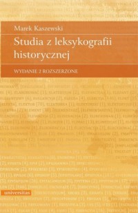 Studia z leksykografii historycznej - okładka książki