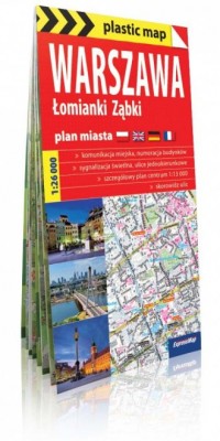 Warszawa foliowany plan miasta - okładka książki