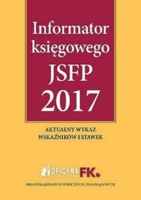 Informator księgowego JSFP 2017 - okładka książki