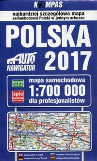 Mapa samochodowa polski 2017 dla - zdjęcie reprintu, mapy