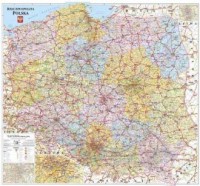 Mapa ścienna Polska kodowo-administracyjna - zdjęcie reprintu, mapy