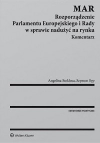 MAR Rozporządzenie Parlamentu Europejskiego - okładka książki