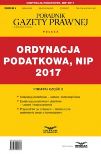 Ordynacja Podatkowa NIP 2017. Podatki - okładka książki
