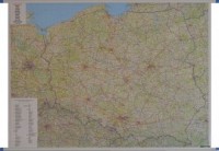 Mapa ścienna Polska samochodowa - zdjęcie reprintu, mapy