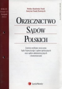 Orzecznictwo Sądów Polskich 11/2011 - okładka książki