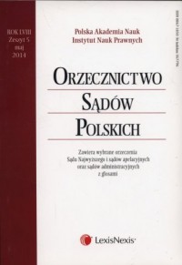 Orzecznictwo Sądów Polskich 5/2014 - okładka książki