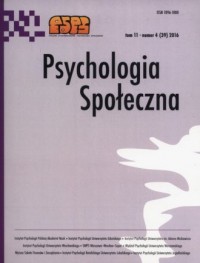 Psychologia społeczna 4/2016 - okładka książki