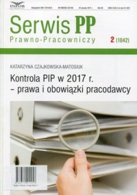 Kontrola PIP w 2017 r - prawa i - okładka książki