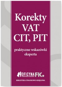 Korekty VAT, CIT, PIT - okładka książki