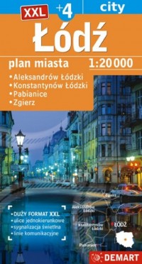 Łódź +4 mapa samochodowa XXL - okładka książki