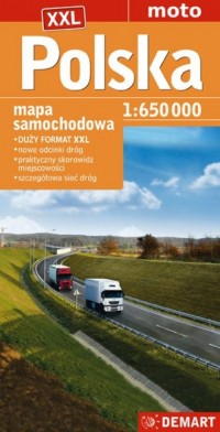 Polska mapa samochodowa 1:650 000 - okładka książki