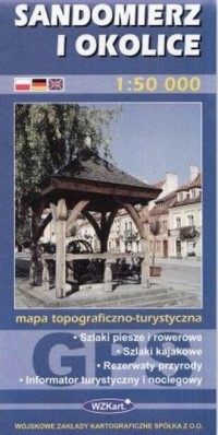 Sandomierz i okolice mapa 1:50 - okładka książki