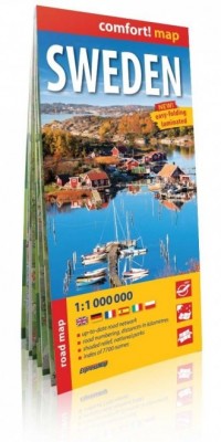 Szwecja. Sweden road map 1:1 000 - okładka książki