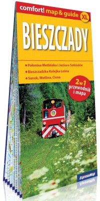 Bieszczady 2w1 Przewodnik i mapa - okładka książki