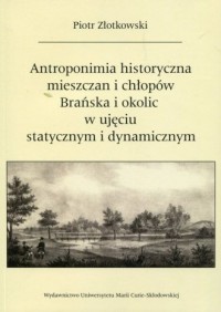 Antroponimia historyczna mieszczan - okładka książki