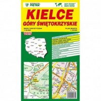 Kielce, Góry Świętokrzyskie mapa - okładka książki
