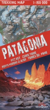 Patagonia  trekking map 1:160 000 - okładka książki