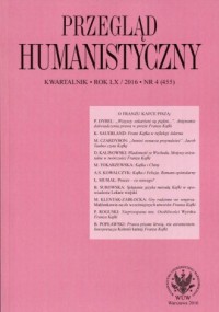 Przegląd Humanistyczny 4/2016 - okładka książki