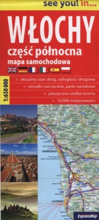 Włochy część północna mapa samochodowa - okładka książki