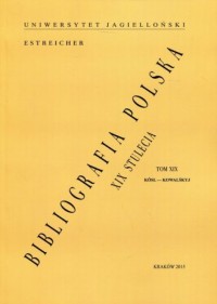 Bibliografia Polska XIX stulecia. - okładka książki