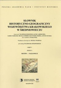 Słownik historyczno-geograficzny - okładka książki