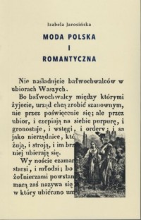 Moda polska i romantyczna - okładka książki