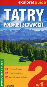 Tatry Polskie i Słowackie 2w1 przewodnik+mapa - okładka książki