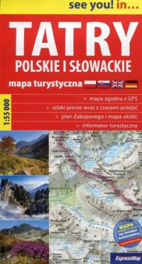 Tatry polskie i słowackie mapa - okładka książki