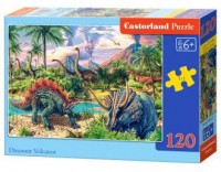 Puzzle 120. Dinozaury przy wulkanach - zdjęcie zabawki, gry