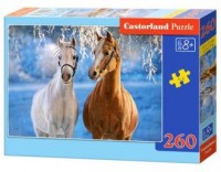Puzzle 260. Zimowe konie - zdjęcie zabawki, gry