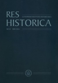 Res Historica. Tom 42 (2016) - okładka książki