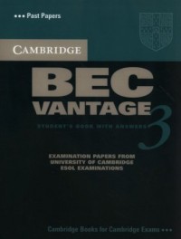 Cambridge BEC Vantage 3 Students - okładka podręcznika