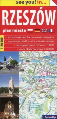 Rzeszów plan miasta 1:20 000 - okładka książki