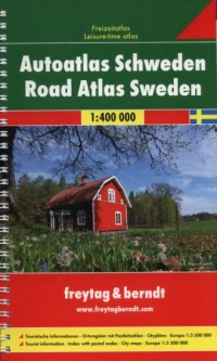 Atlas samochodowy Szwecja 1:400 - okładka książki