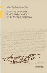 Łacińskie epigramy ks. Gotfryda - okładka książki