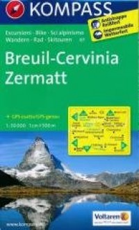 Breuil Cervinia Zermatt 1:50000 - zdjęcie reprintu, mapy