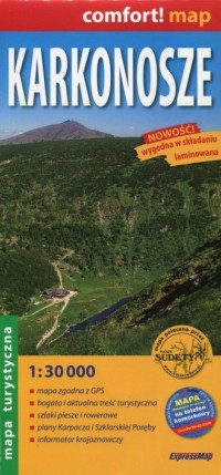 Karkonosze mapa turystyczna 1:30 - okładka książki