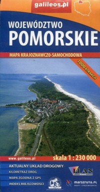 Województwo Pomorskie mapa krajoznawczo-samochodowa - okładka książki