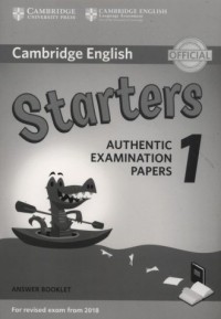 Cambridge English Starters 1 Authentic - okładka podręcznika