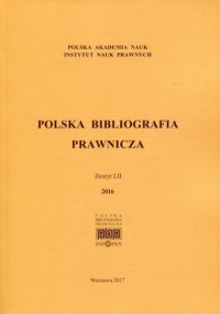 Polska Bibliografia Prawnicza. - okładka książki