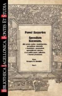 Speculum Saxonum, albo prawo saskie - okładka książki