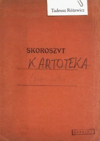 Kartoteka. Reprint - okładka książki