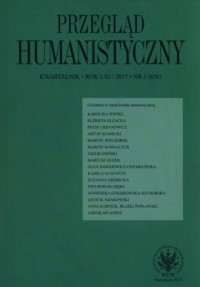 Przegląd Humanistyczny 1/2017 - okładka książki