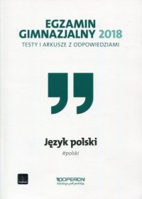 Egzamin gimnazjalny 2018. Gimnazjum. - okładka podręcznika