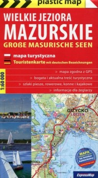Wielkie Jeziora Mazurskie mapa - okładka książki