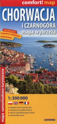 Chorwacja i Czarnogóra mapa samochodowo-turystyczna - okładka książki