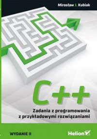 C++ Zadania z programowania z przykładowymi - okładka książki
