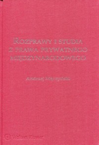Rozprawy i studia z prawa prywatnego - okładka książki